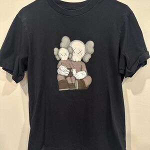 Uniqlo Kaws Men's Black and Navy T-shirt